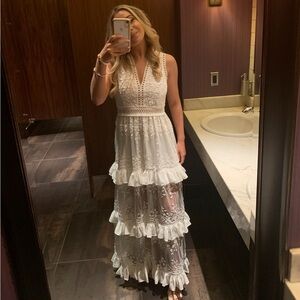Bloomingdale’s white maxi dress